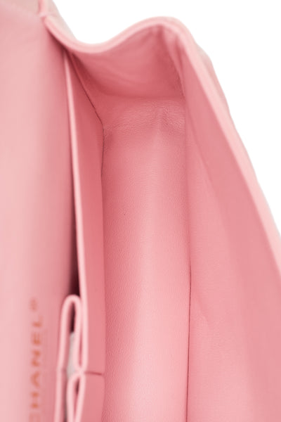 Chanel Rare Vintage Sakura Pink Lambskin Medium Classic Double Flap