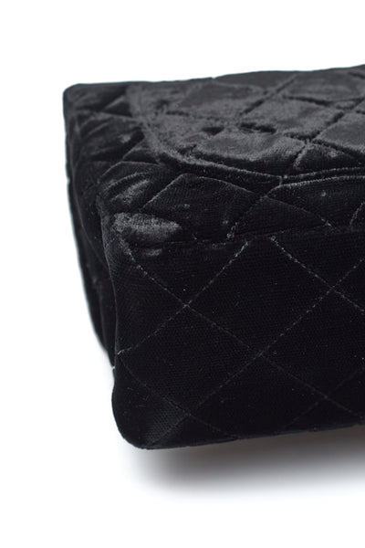 Chanel Rare Vintage Black Velvet Square Mini 17