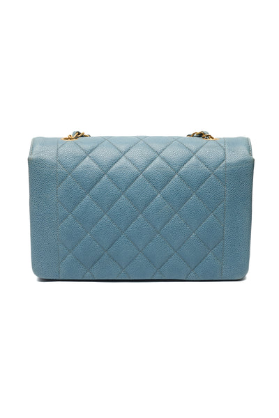 Chanel Rare Vintage Blue Caviar Medium Diana