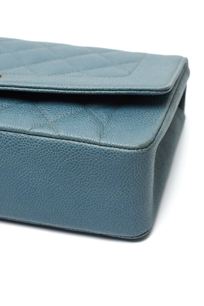 Chanel Rare Vintage Blue Caviar Medium Diana