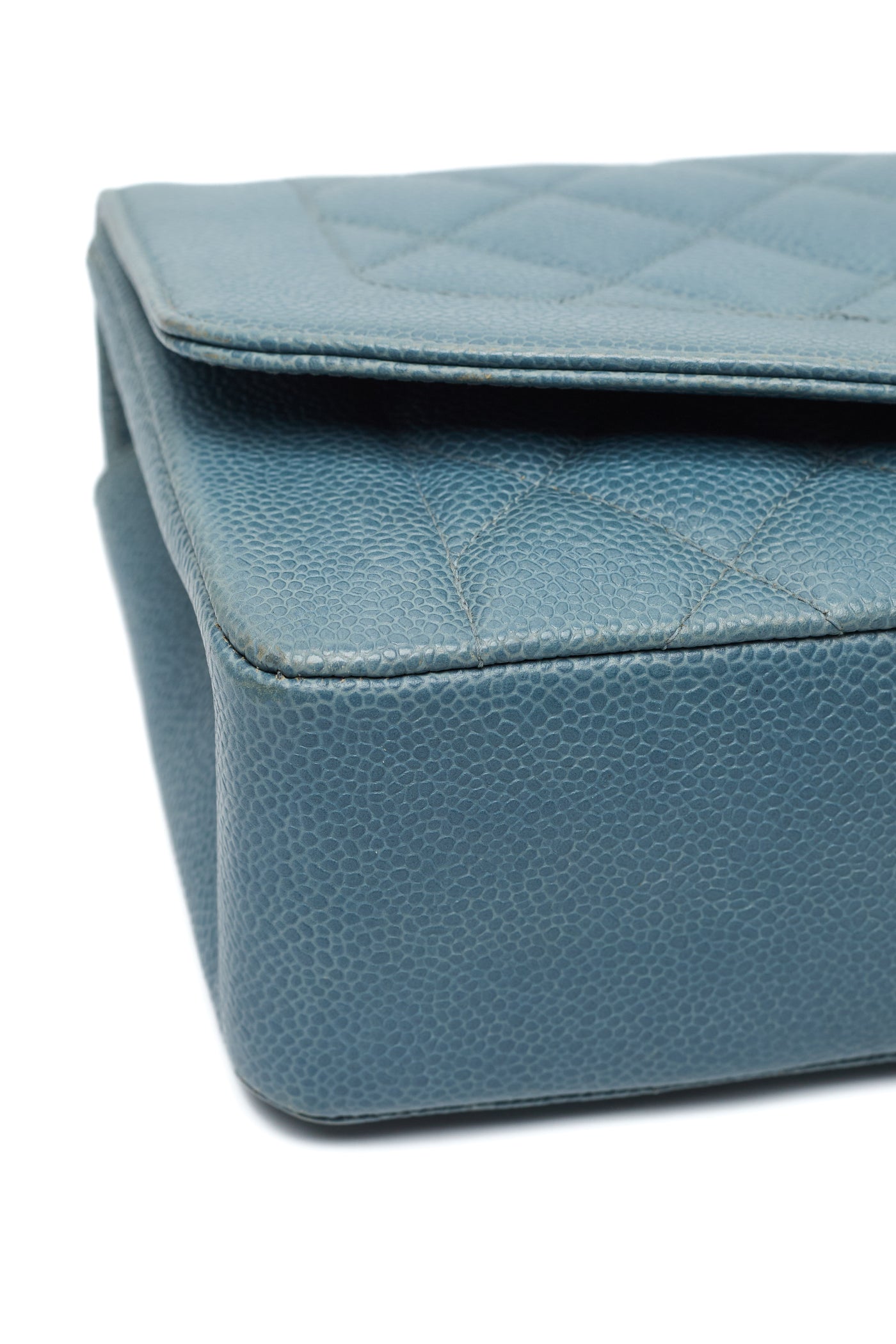 Chanel Rare Vintage Blue Caviar Medium Diana