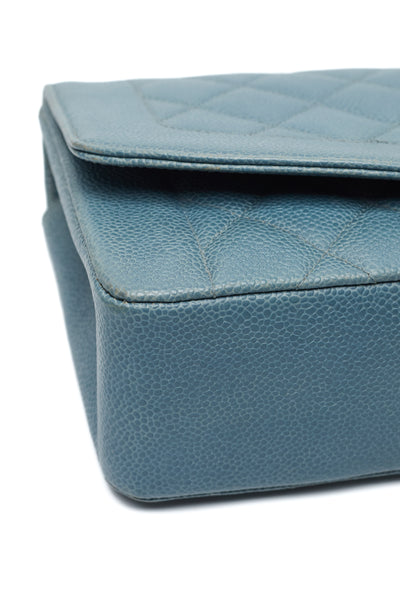 Chanel Rare Vintage Blue Caviar Medium Diana