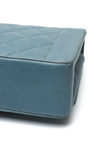 Chanel Rare Vintage Blue Caviar Medium Diana