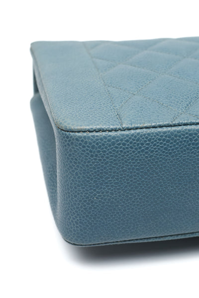 Chanel Rare Vintage Blue Caviar Medium Diana