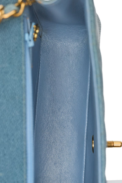 Chanel Rare Vintage Blue Caviar Medium Diana