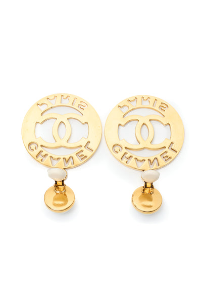 Chanel Vintage Chanel Jumbo Paris Cutout Earrings