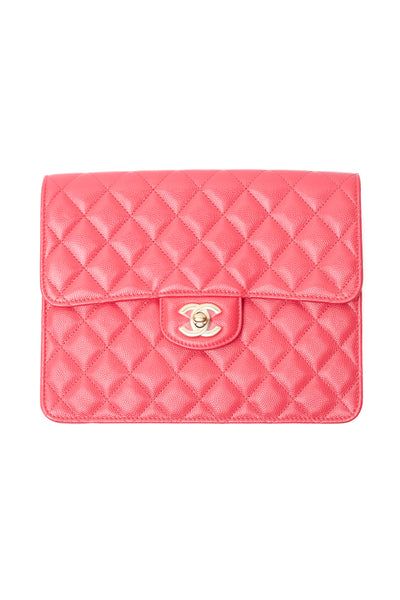 Chanel Red Caviar Clutch
