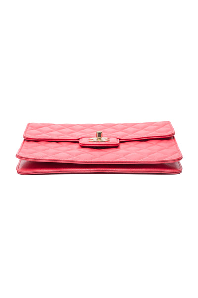 Chanel Red Caviar Clutch