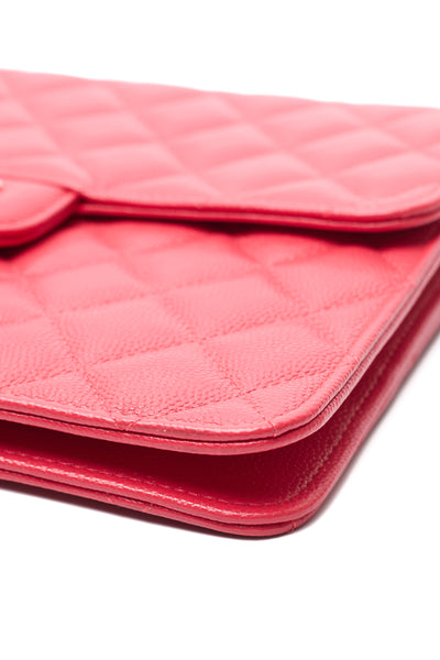 Chanel Red Caviar Clutch