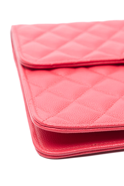 Chanel Red Caviar Clutch