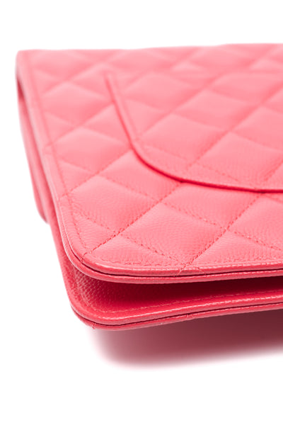 Chanel Red Caviar Clutch