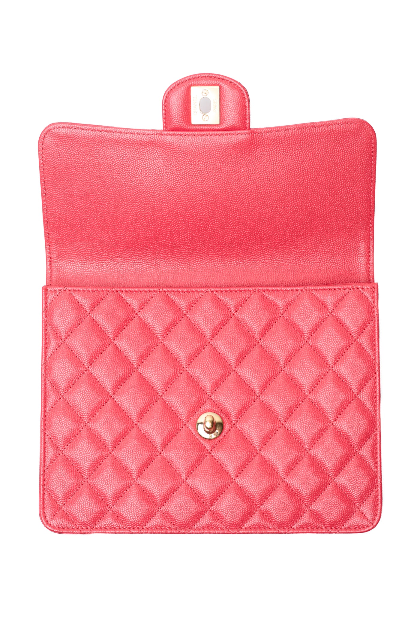 Chanel Red Caviar Clutch
