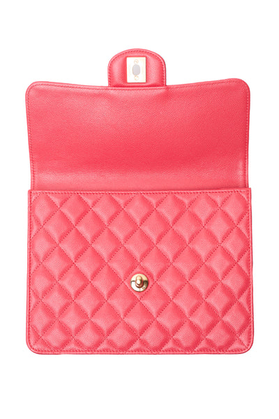Chanel Red Caviar Clutch