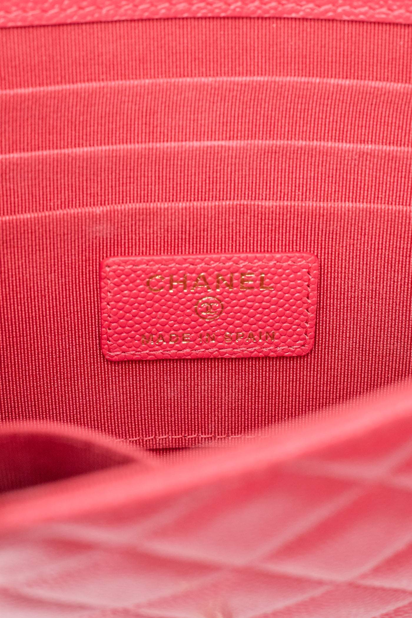 Chanel Red Caviar Clutch