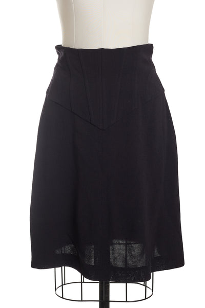 Chanel Vintage 1995 SS Barbie Runway Black Corset Skirt