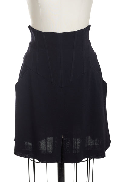 Chanel Vintage 1995 SS Barbie Runway Black Corset Skirt