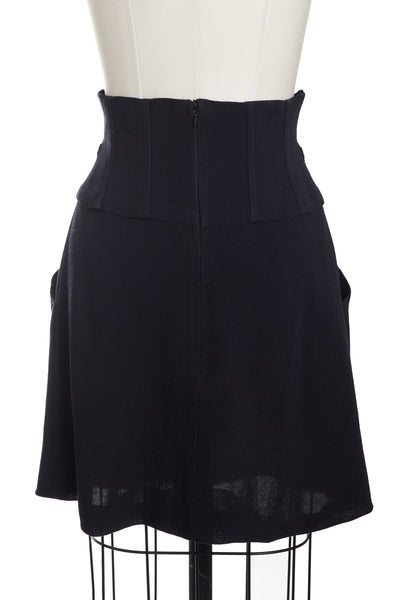 Chanel Vintage 1995 SS Barbie Runway Black Corset Skirt