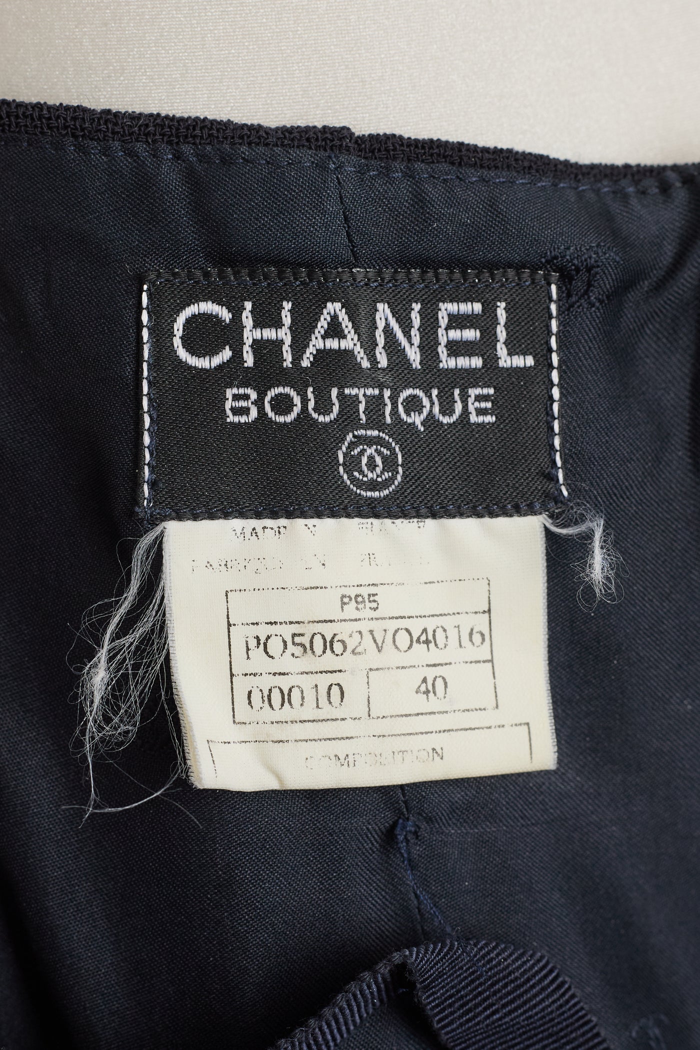Chanel Vintage 1995 SS Barbie Runway Black Corset Skirt