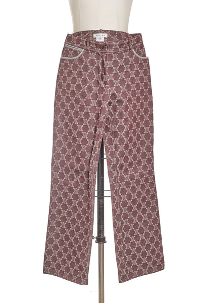 Celine Vintage Maroon Wash Macadam Jeans