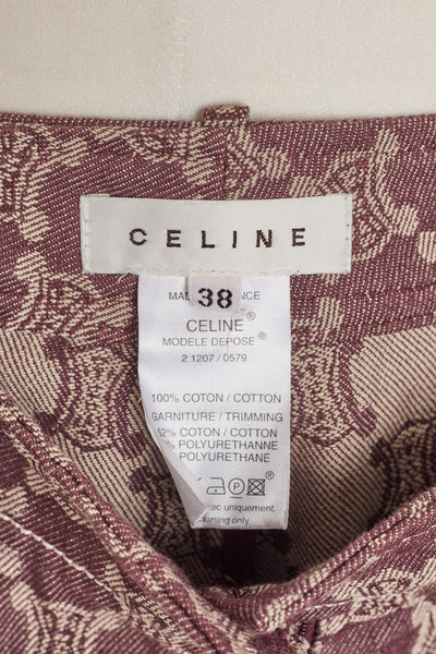 Celine Vintage Maroon Wash Macadam Jeans