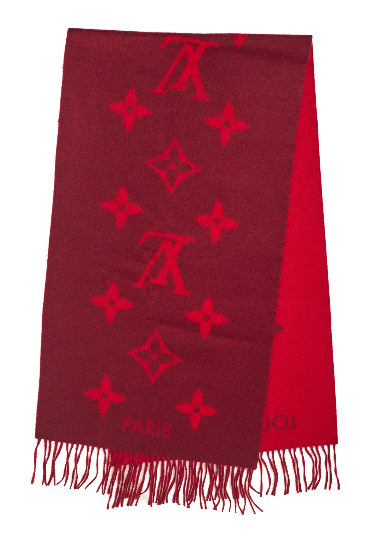 Louis Vuitton Red Monogram Cashmere Scarf