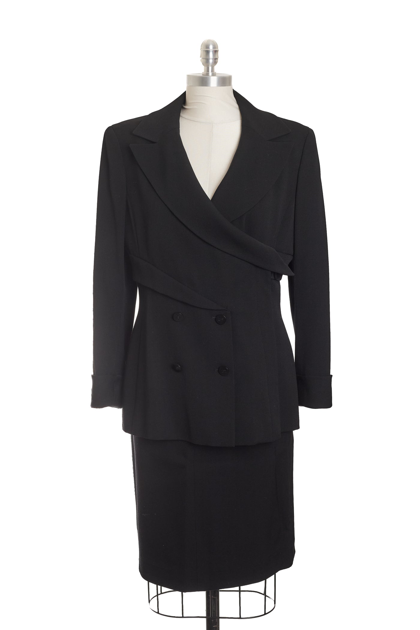Chanel Vintage 1998 SS Runway Black Skirt Suit Set