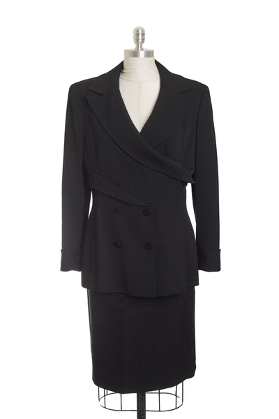 Chanel Vintage 1998 SS Runway Black Skirt Suit Set