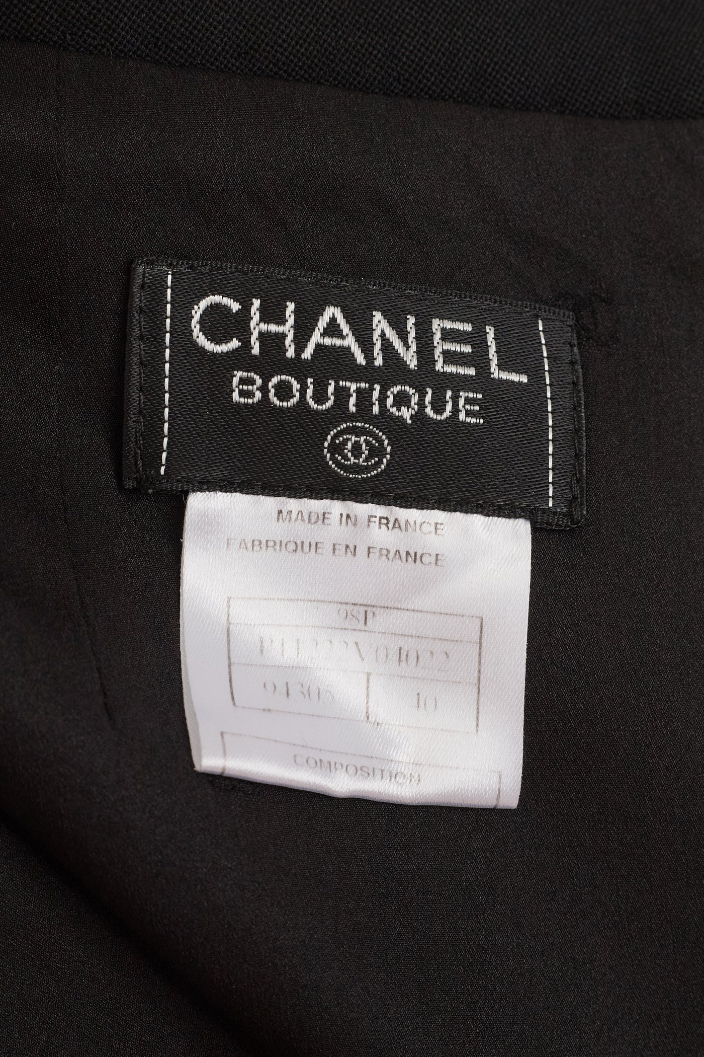 Chanel Vintage 1998 SS Runway Black Skirt Suit Set