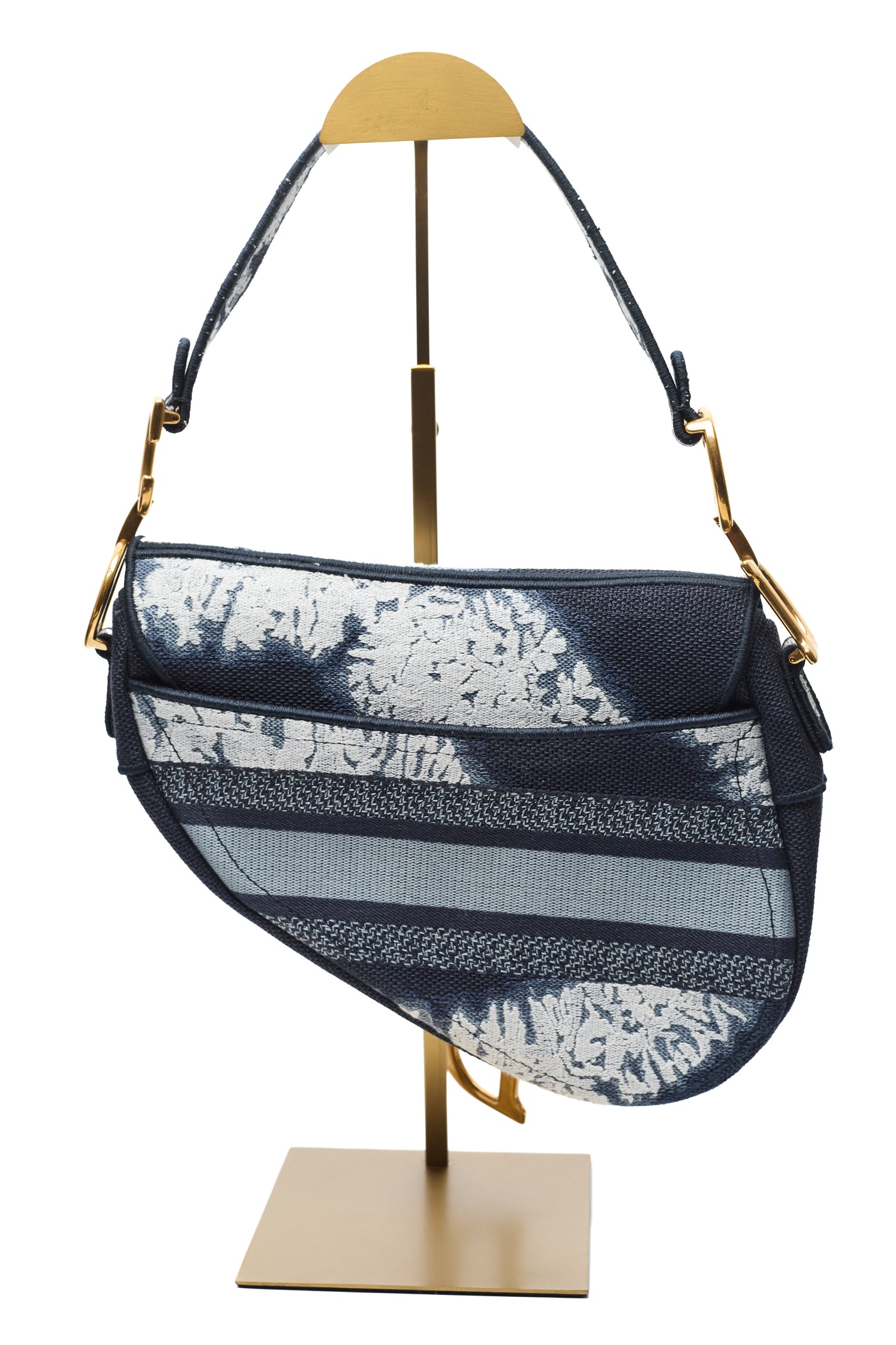 Christian Dior Tie Dye Embroidered Saddle Bag