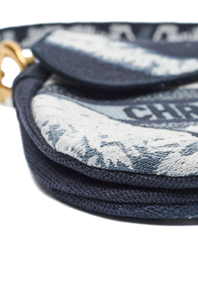 Christian Dior Tie Dye Embroidered Saddle Bag