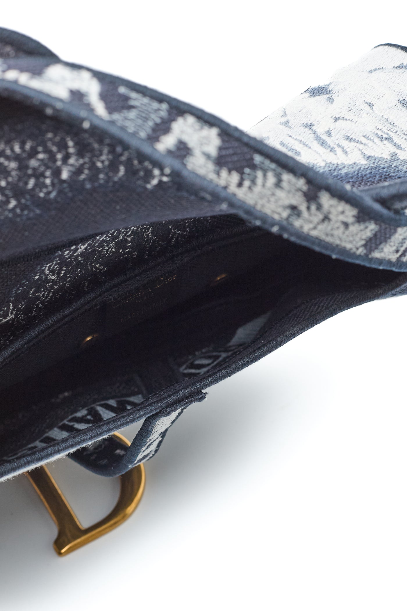 Christian Dior Tie Dye Embroidered Saddle Bag