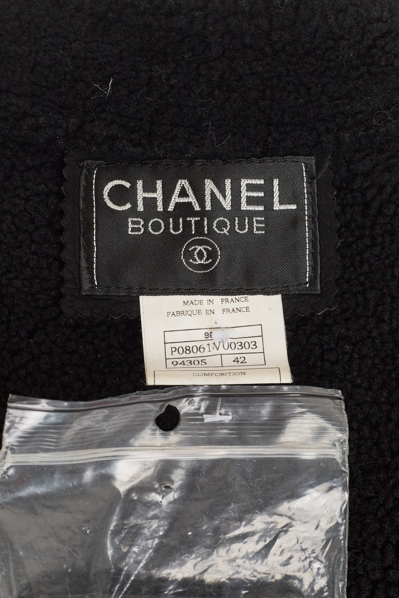 Chanel Rare Vintage Black Suede and Shearling Coat