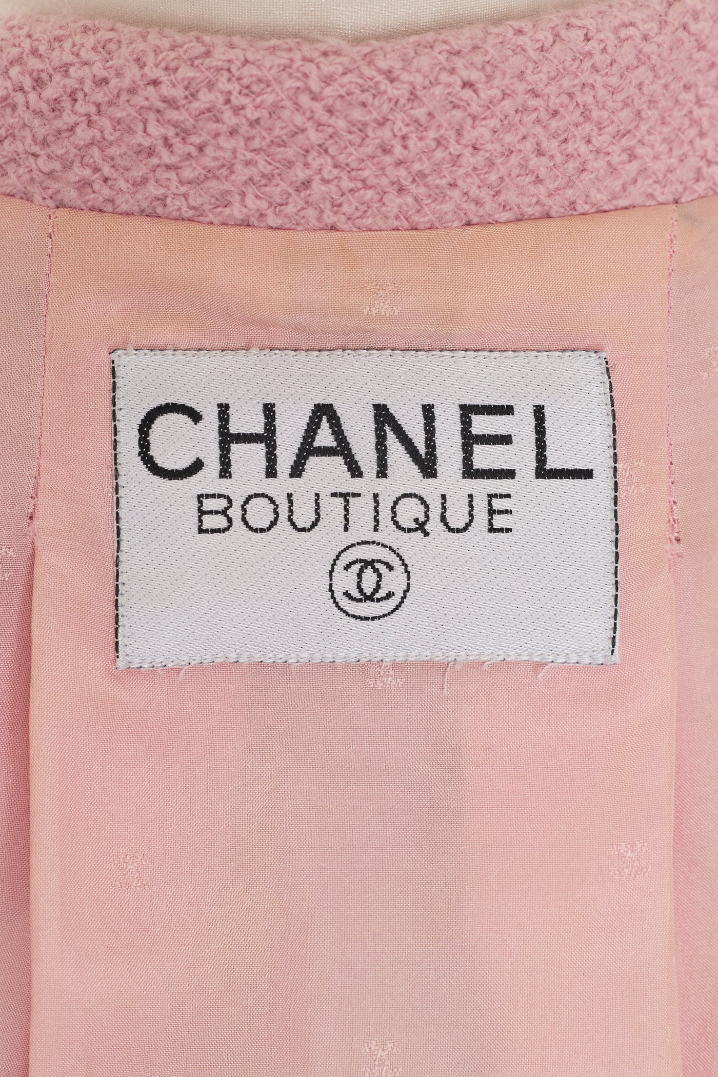 Chanel Vintage Pink Tweed Cropped Jacket
