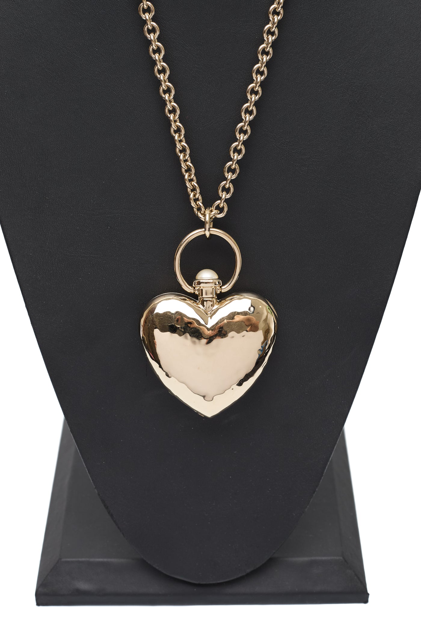 Chanel XXL CC Heart Locket Necklace