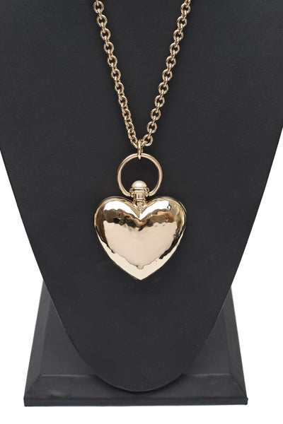Chanel XXL CC Heart Locket Necklace