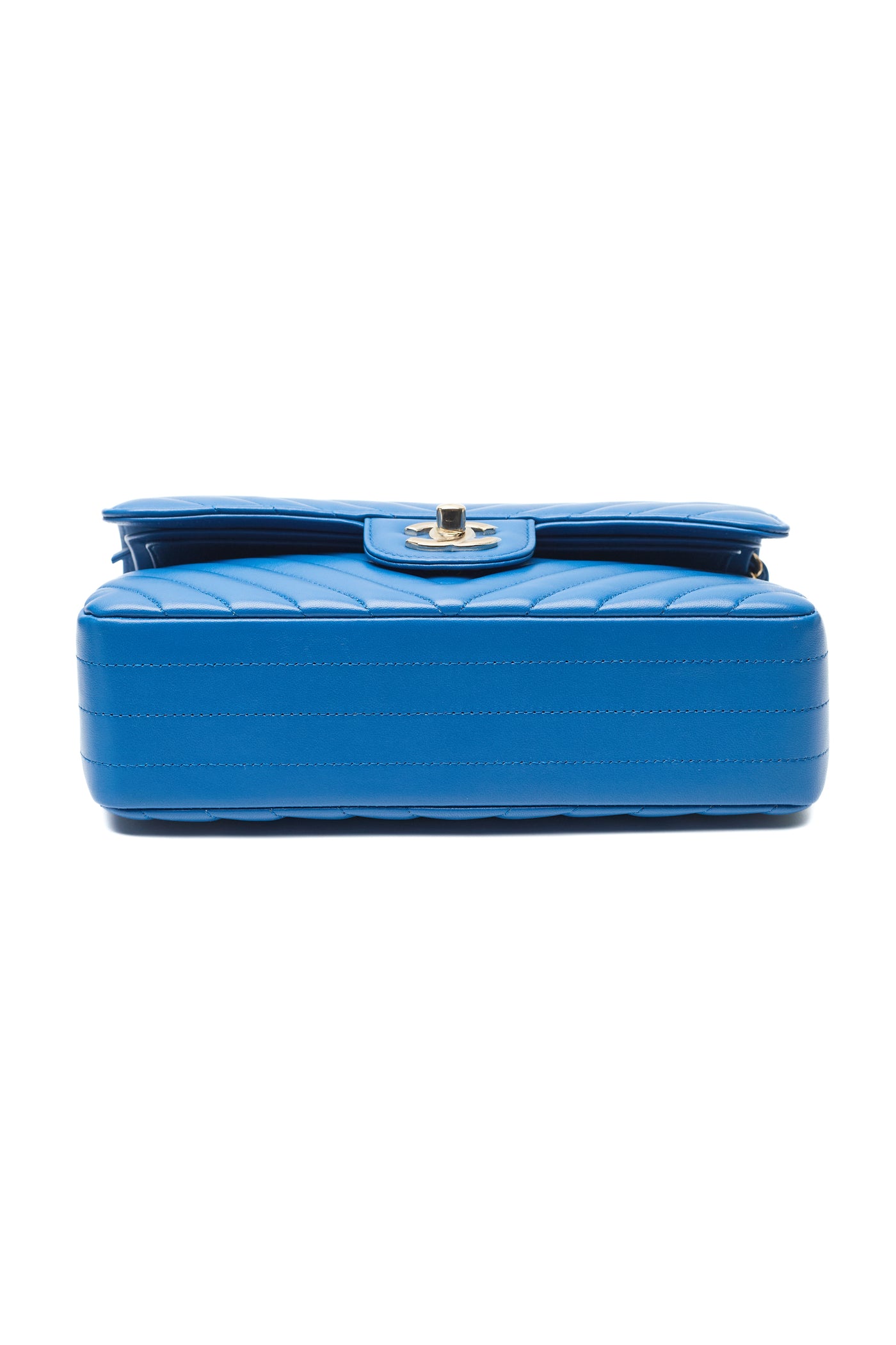 Chanel Royal Blue Lambskin Chevron Small Classic Flap