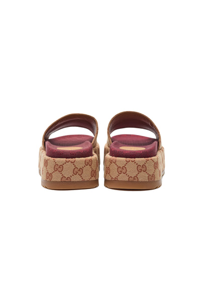 Gucci Monogram Canvas Platform Sandals 40