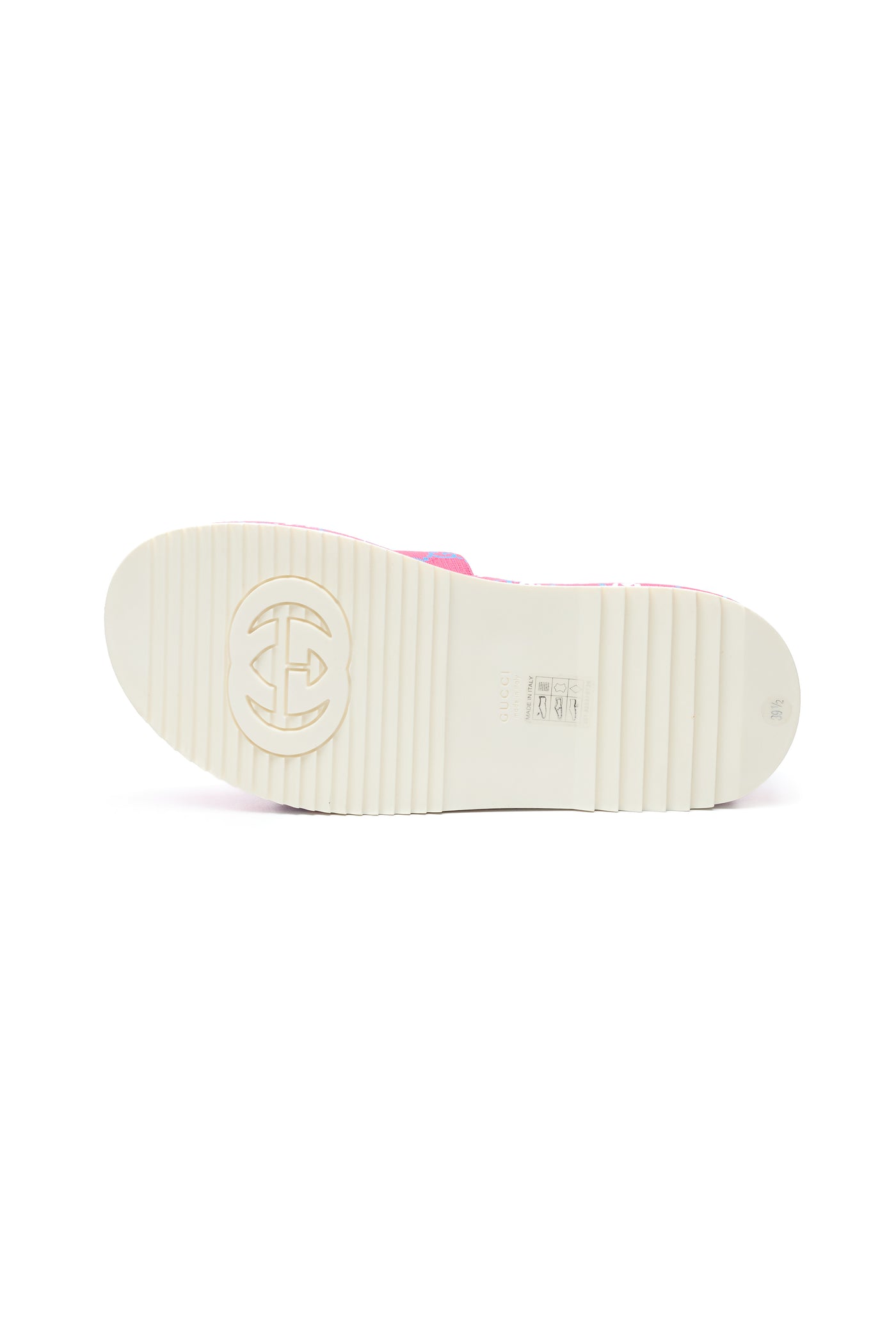 Gucci Pink and Blue Supreme Joy Platform Sandals Size 39.5