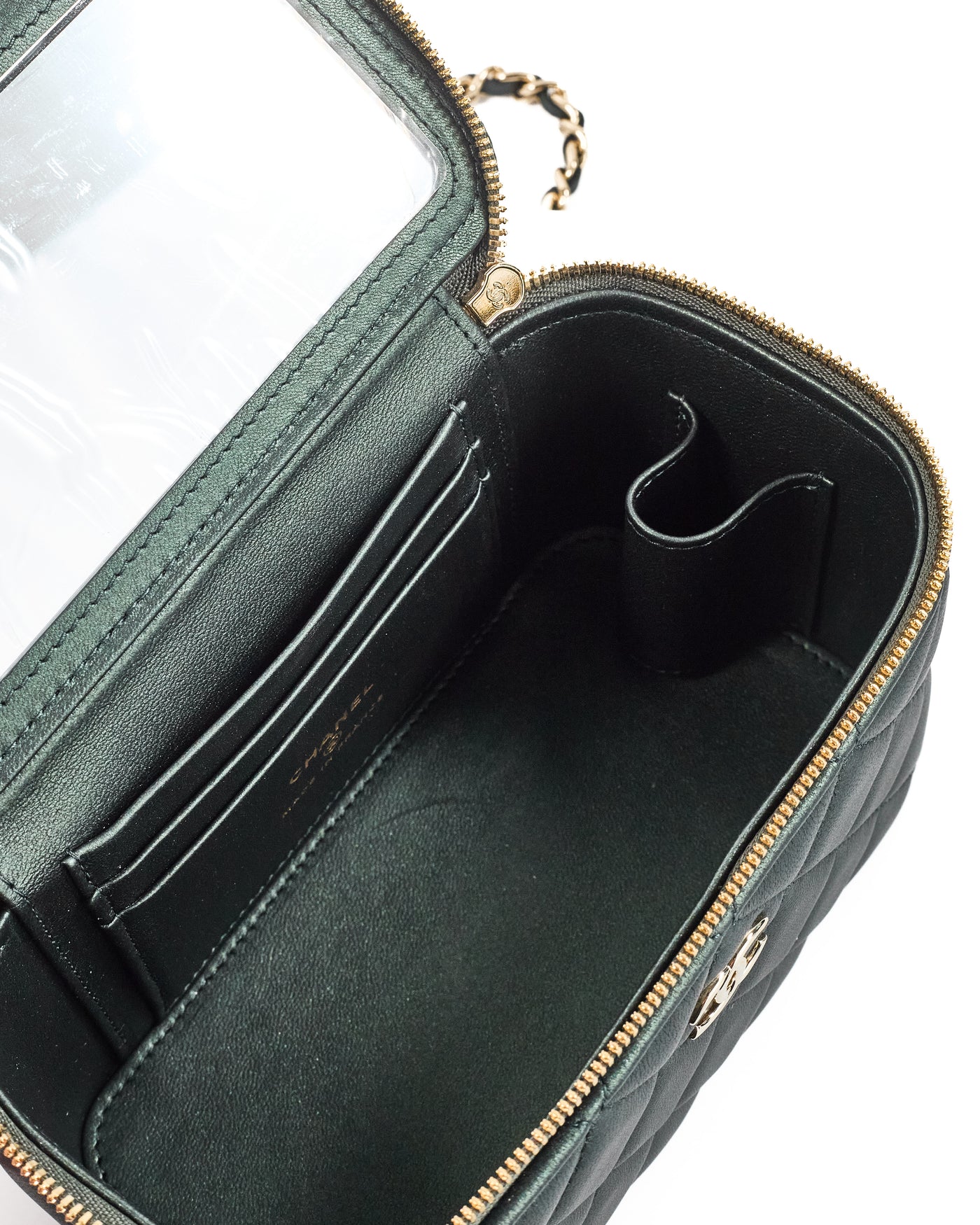 Chanel 2022 Emerald Green Lambskin Vanity Bag
