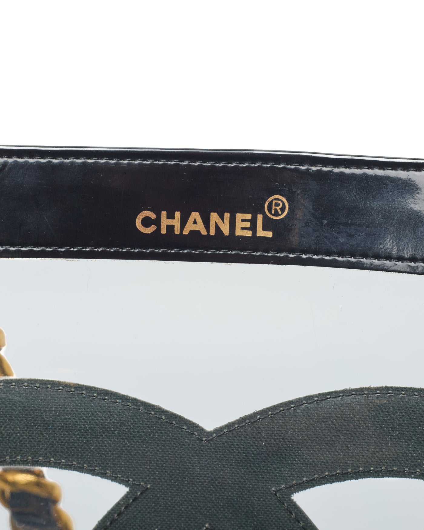 Chanel Vintage 1995 SS Barbie Runway Black Patent Leather and PVC Tote