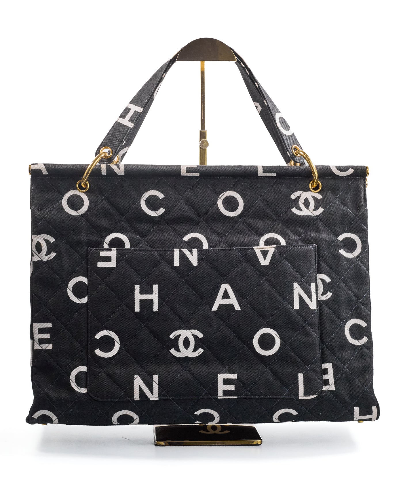 Chanel Vintage 1997 SS Runway Print Canvas Tote