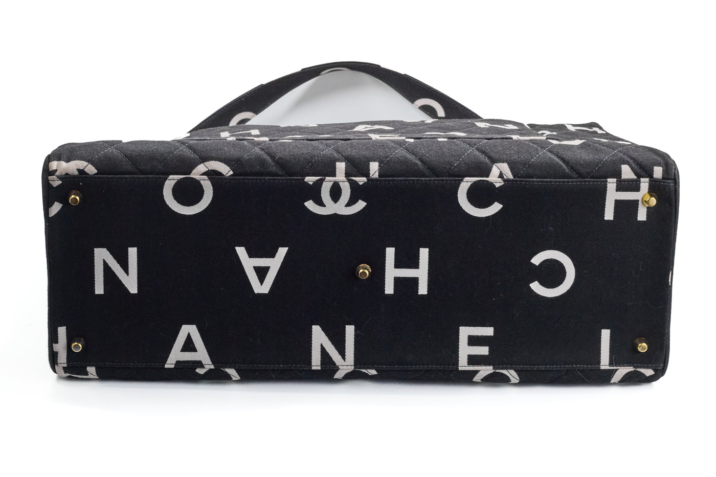 Chanel Vintage 1997 SS Runway Print Canvas Tote