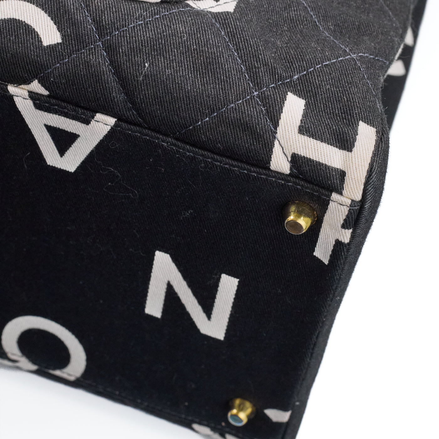 Chanel Vintage 1997 SS Runway Print Canvas Tote