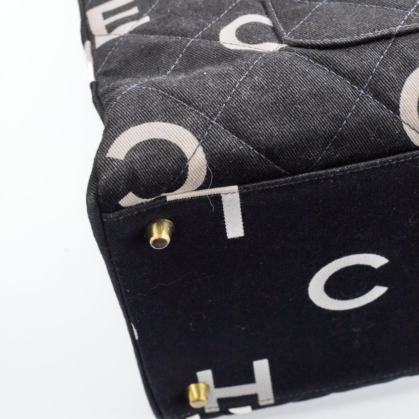 Chanel Vintage 1997 SS Runway Print Canvas Tote