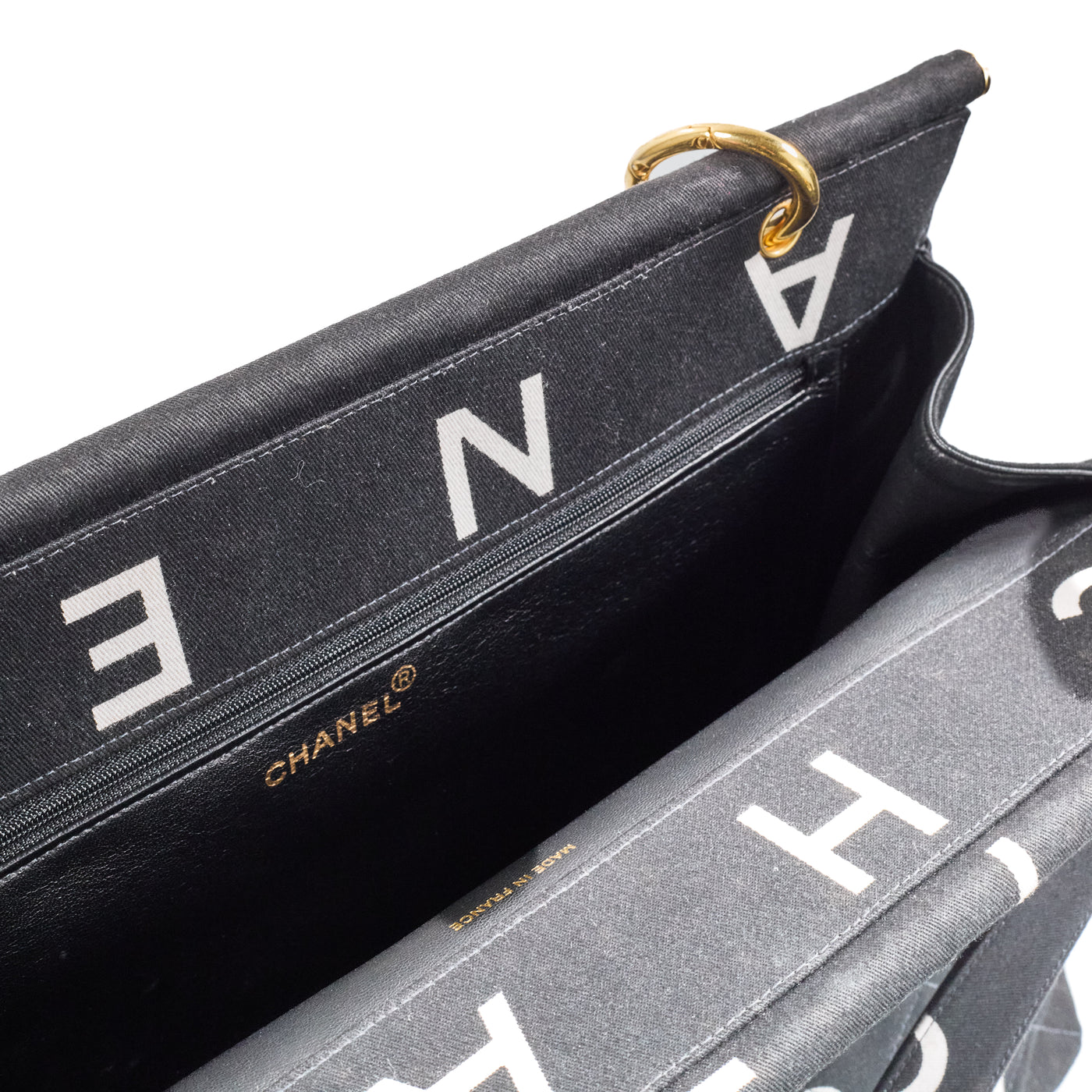 Chanel Vintage 1997 SS Runway Print Canvas Tote