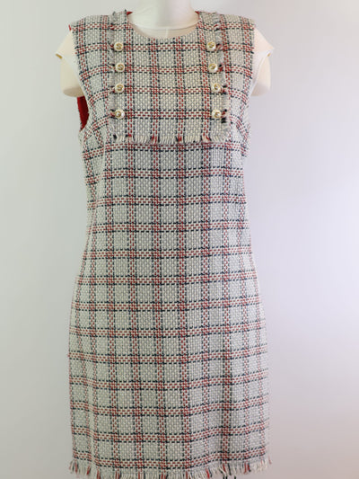 Gucci Metallic Tweed Sleeveless Dress