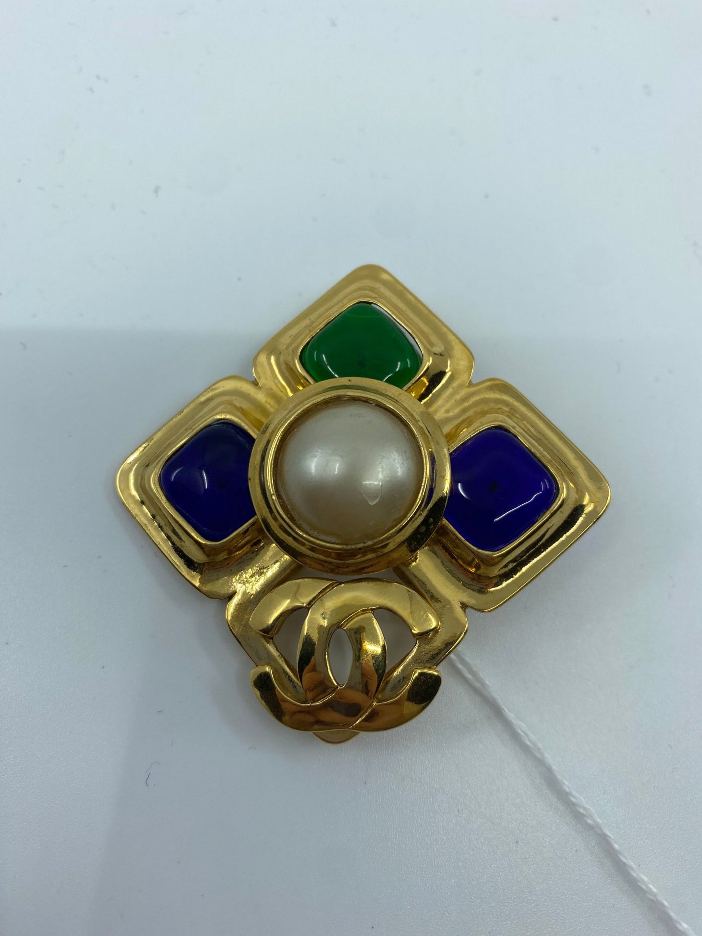 Chanel Gripoix and Pearl Brooch
