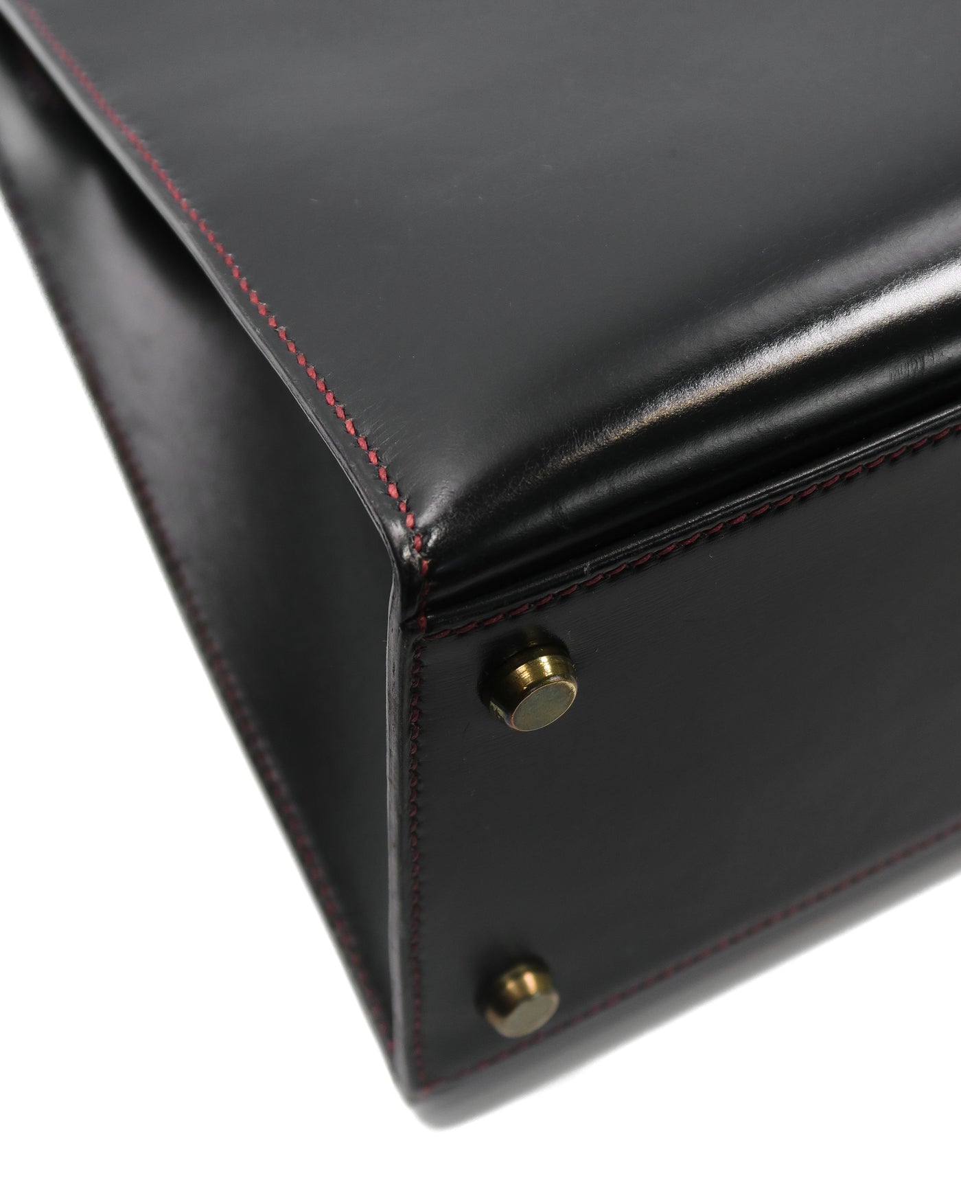 Hermes Vintage Navy Blue Box Calf Kelly 32