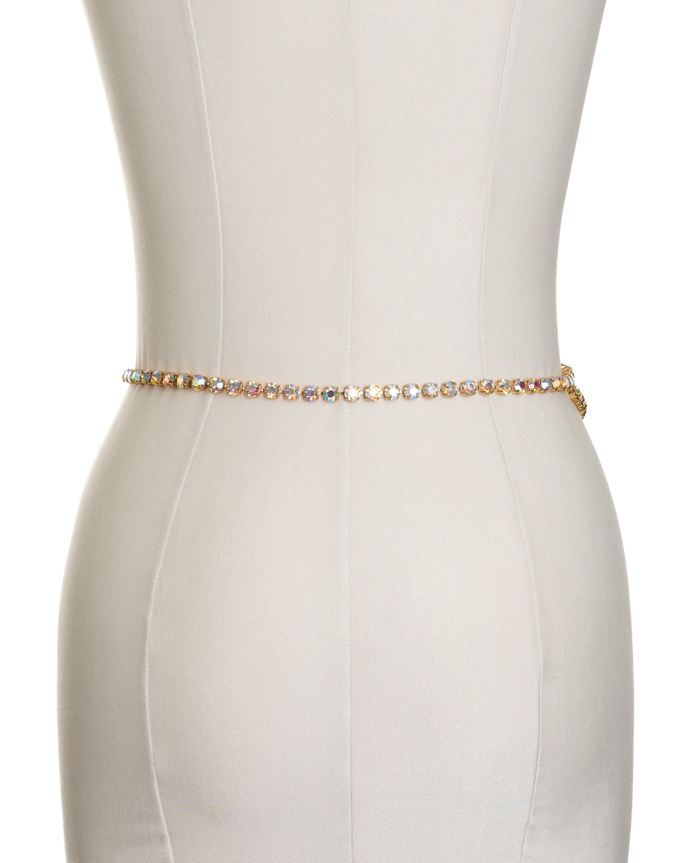 Chanel Vintage 1995 SS Runway Aurora Crystal CC Belt 92