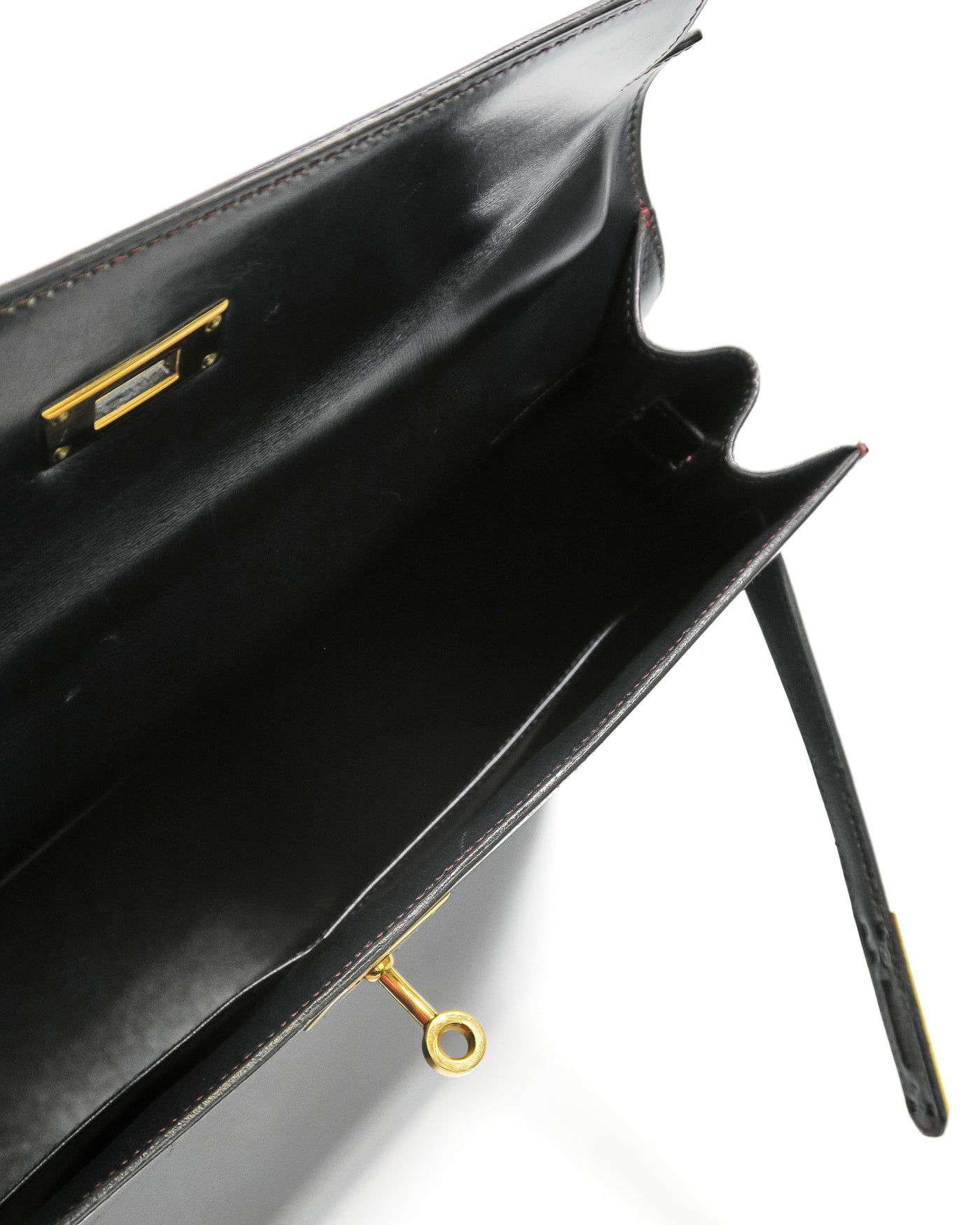 Hermes Vintage Navy Blue Box Calf Kelly 32